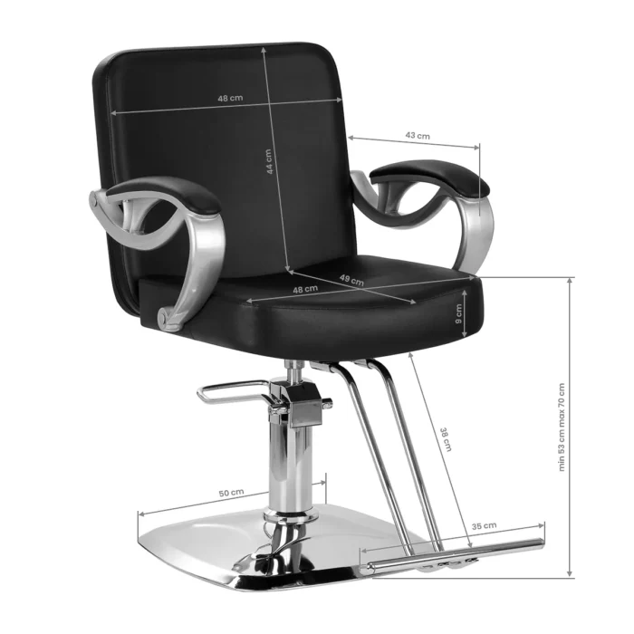 7 Poltrona Da Parrucchiere Hair System Za31 Nera Venduto Online In Svizzera