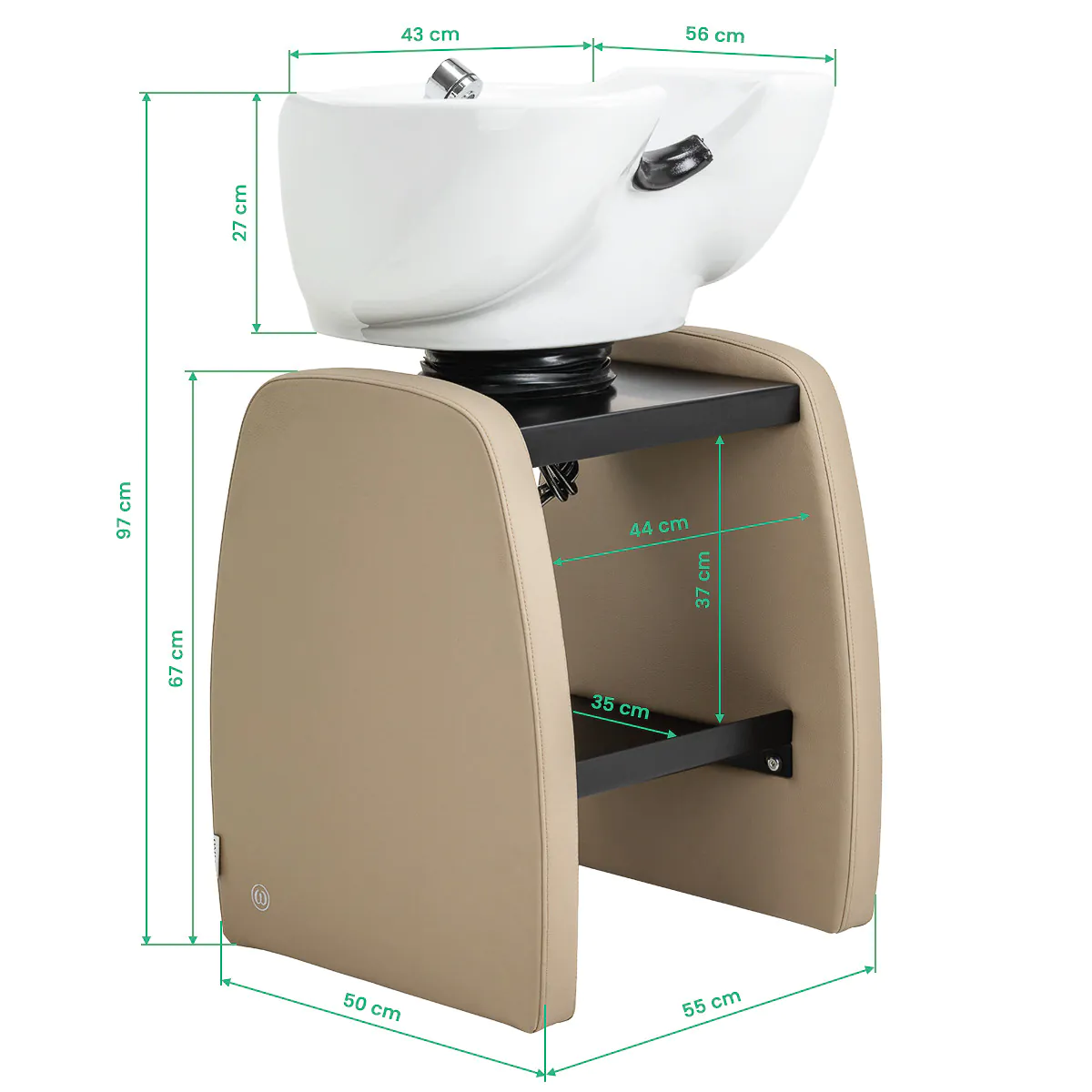 Unità lavatesta per parrucchieri Omega Aqualina beige – Image 17
